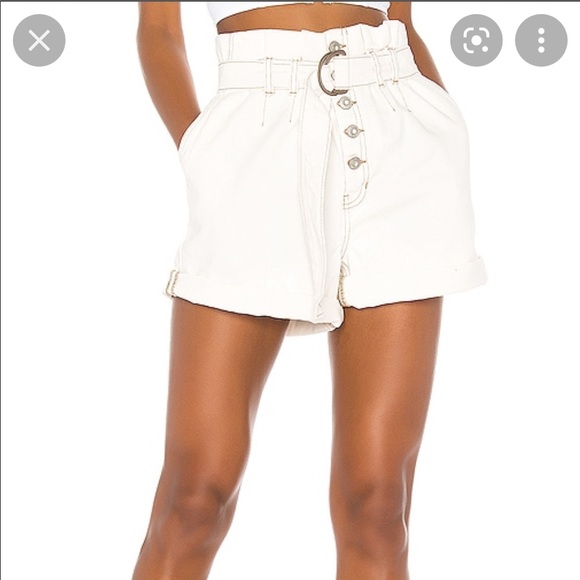 Free People Pants - FREE PEOPLE Jean ecru shorts